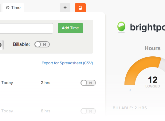 Time Tracking in Brightpod