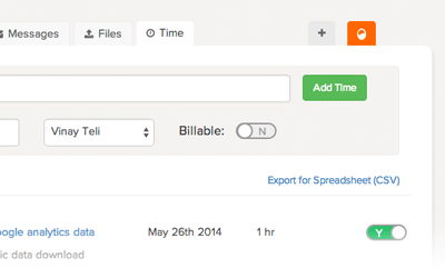 Billable time in Brightpod