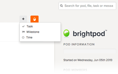 Quickly add time in Brightpod