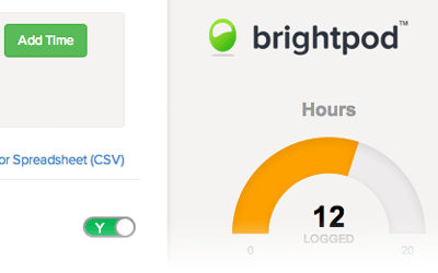 Real-time time tracking charts in Brightpod