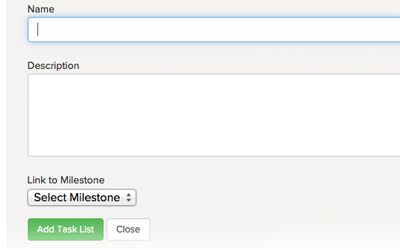 Organize Task Lists into Milestones