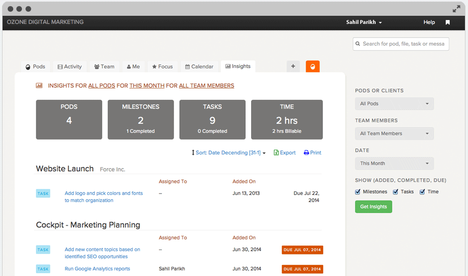 Brightpod Insights & Reports