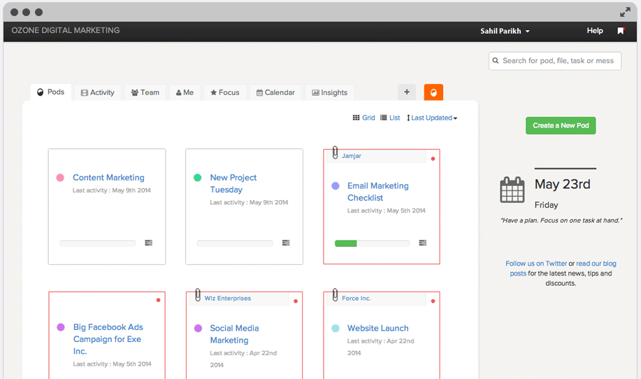 Personalizing Brightpod for Project Collaboration