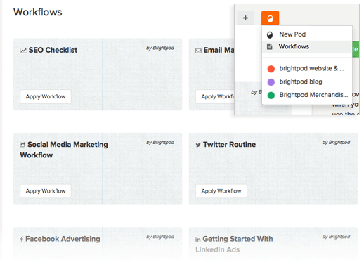 Brightpod Workflows