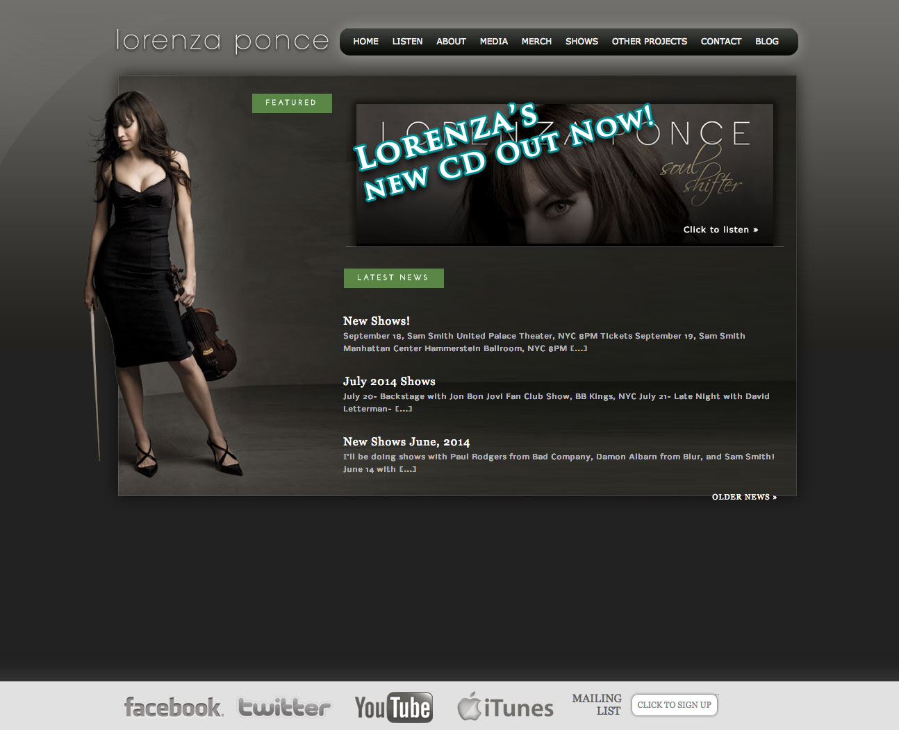 Lorenza Ponce Home Page Design