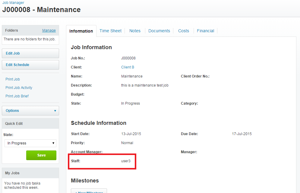 Workflow Max Staff