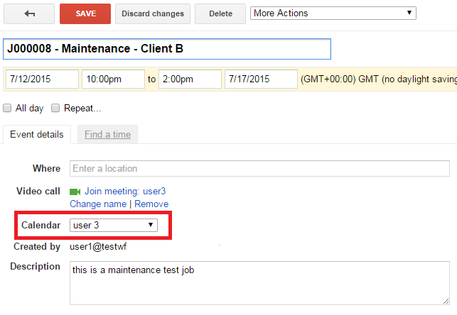 Google Calendar owner