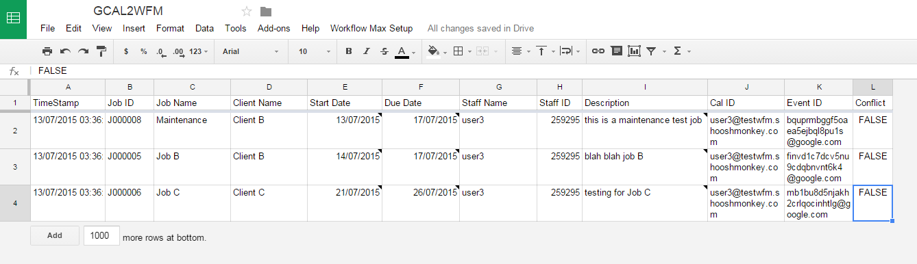 Google Apps for Work Sheets