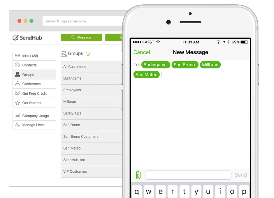 Send text from computer
