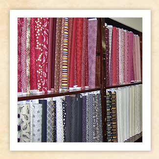 fabrics hanging on wall