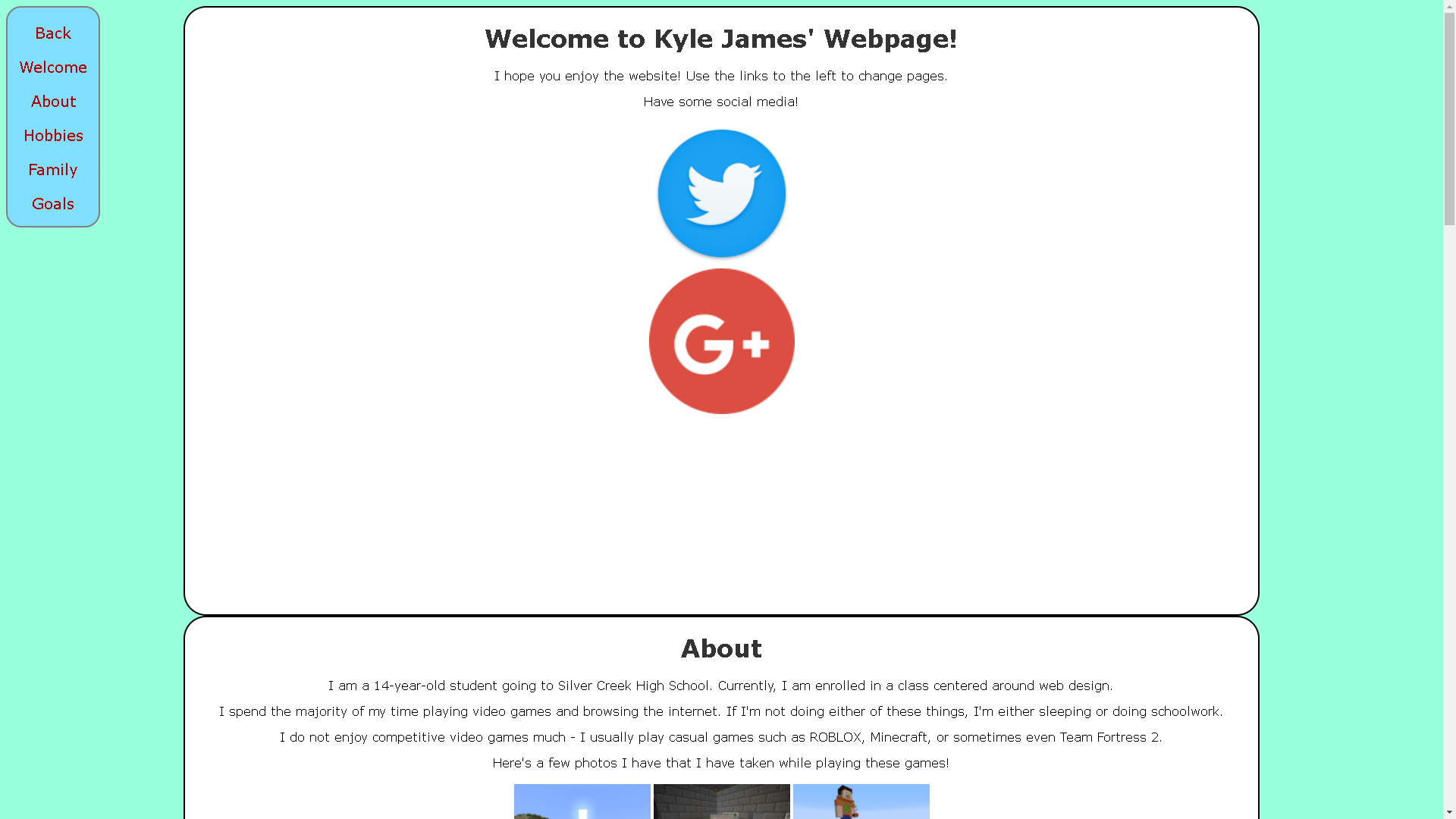 Personal Website 0 screenshot