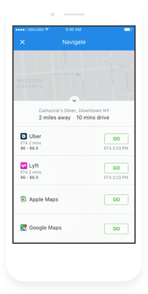 Book an UBER to your next meeting