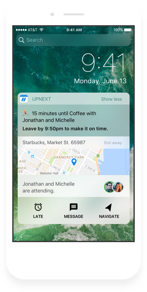 See what’s next without even opening the app