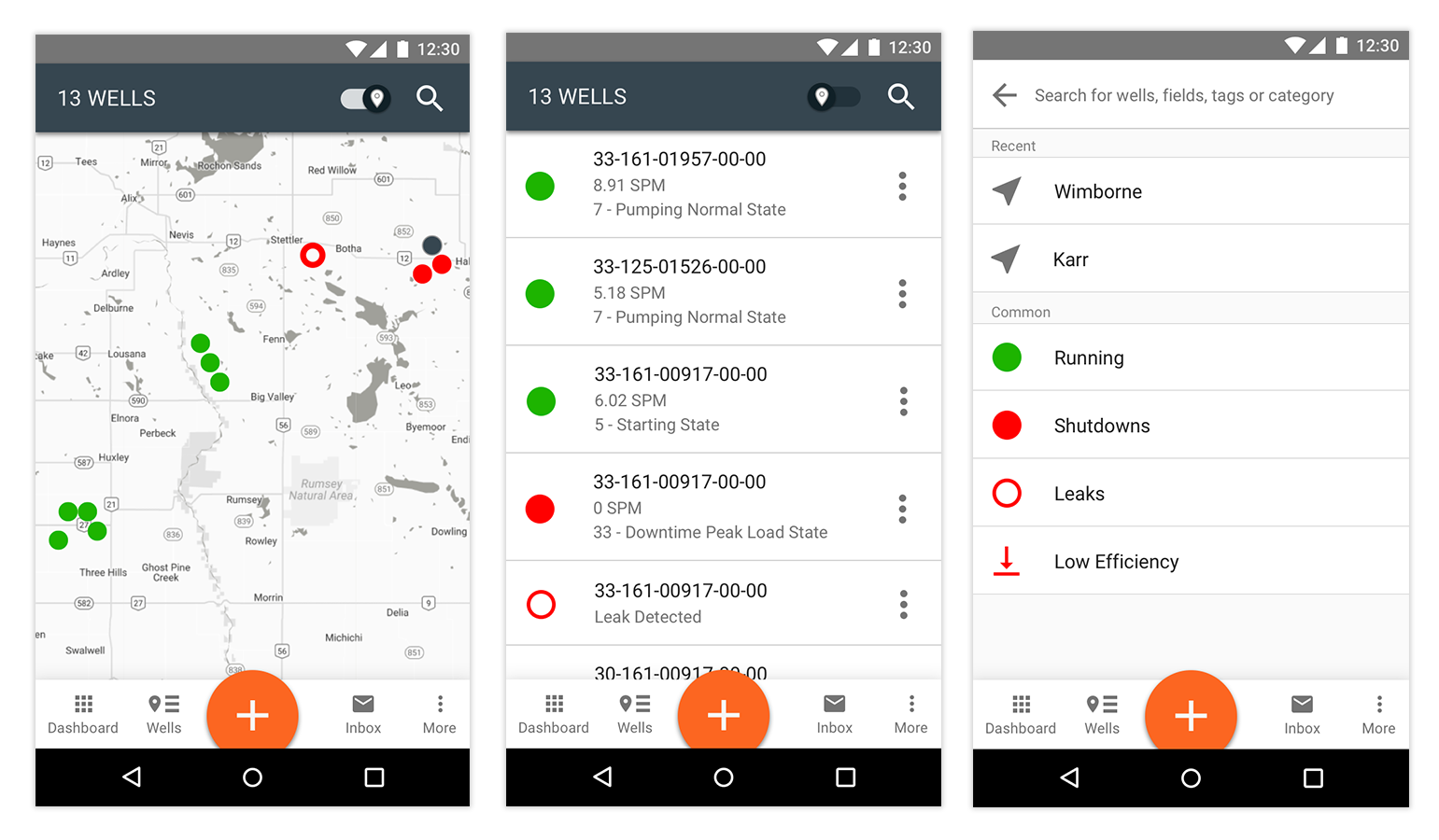 Identifying well problems for review in a user interface
