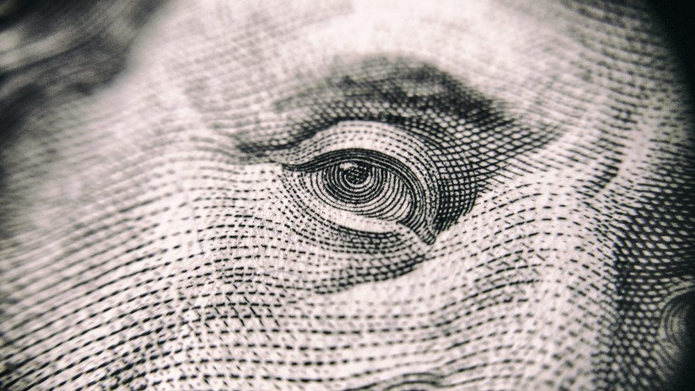 Closeup of $100 bill