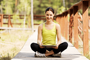 Woman enjoying the outdoors free of allergy symptoms