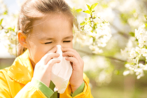Childhood outdoor allergies to pollen