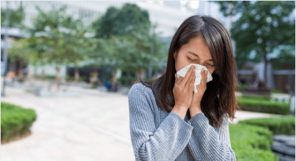 woman suffering from chronic sinusitis
