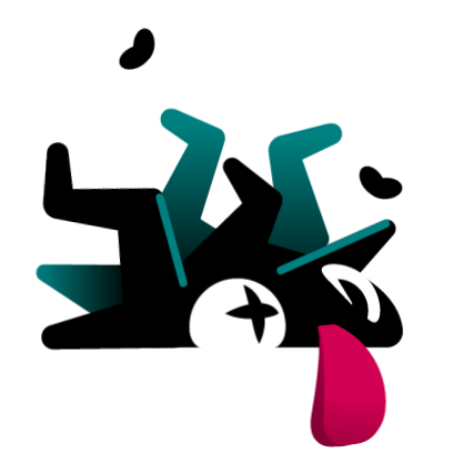 animated sticker i'm dead